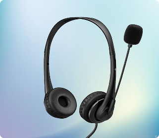 HP स्टीरियो वायर्ड हेडफ़ोन माइक USB G2 (428H5Aa) के साथ