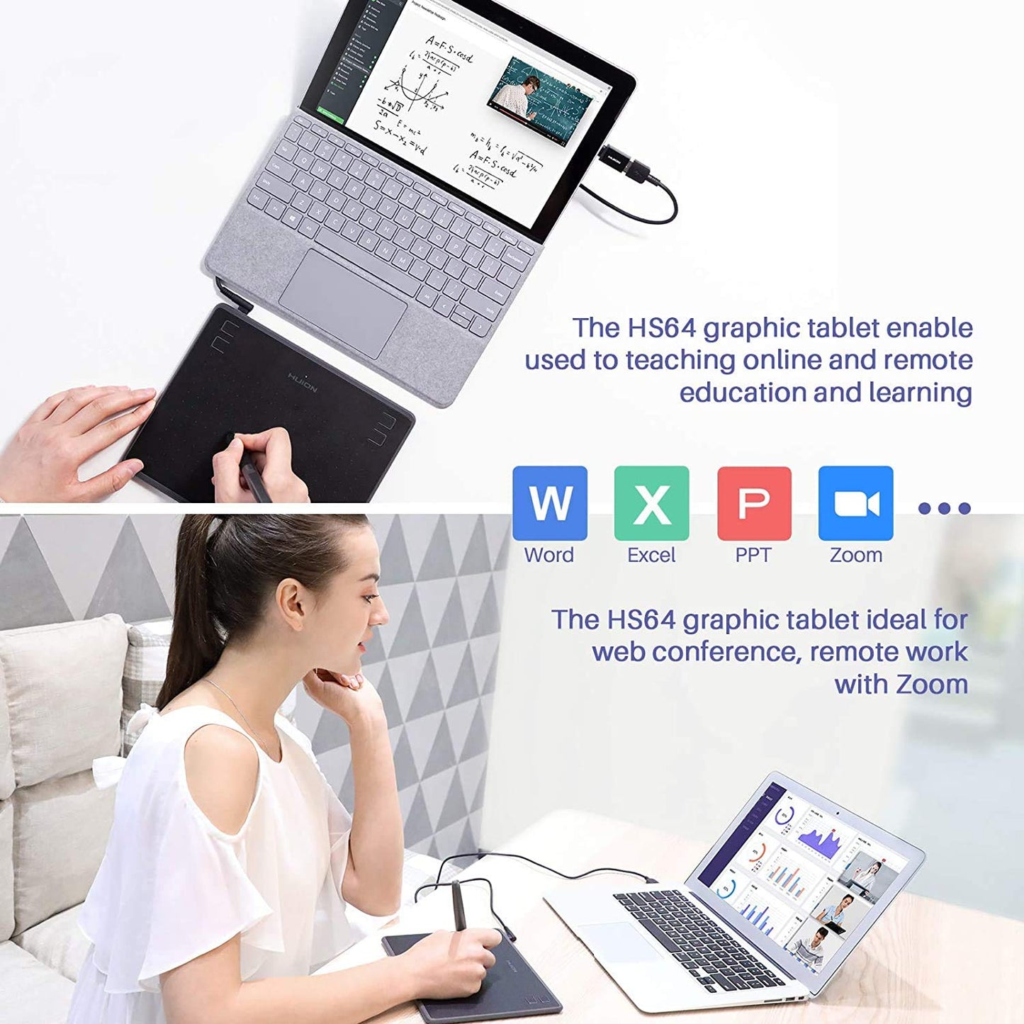 Huion HS64 Graphics Drawing Tablet