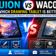 Huion vs Wacom comparison guide featuring drawing tablets, pen technology, display quality, pressure sensitivity, and value for digital artists in 2026.