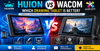 Huion vs Wacom comparison guide featuring drawing tablets, pen technology, display quality, pressure sensitivity, and value for digital artists in 2026.