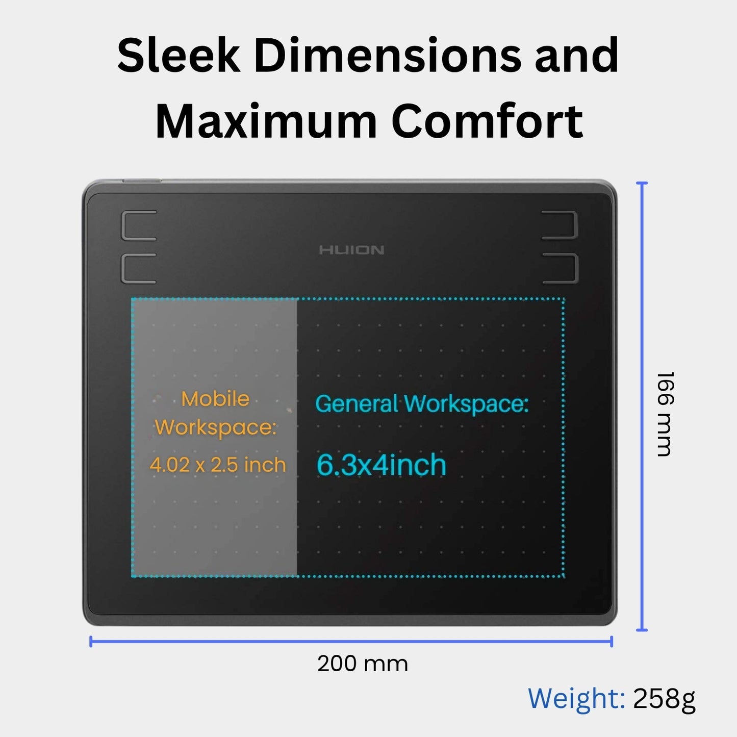 Huion HS64 Graphics Drawing Tablet
