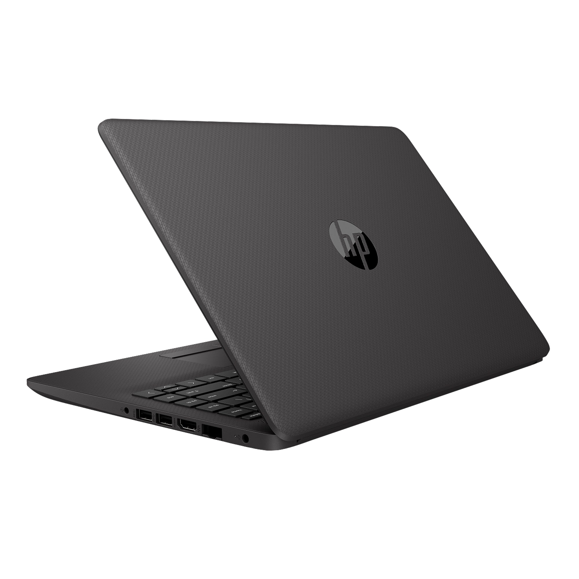 Back side of Black HP Laptop 