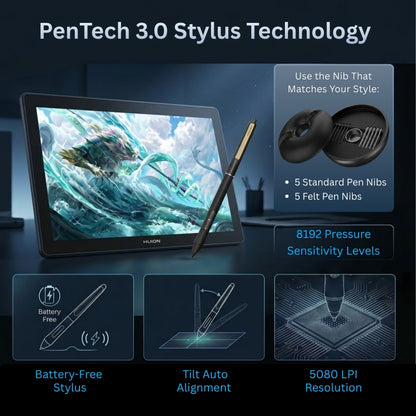 Huion Kamvas Pro 24 4K UHD Pen Display