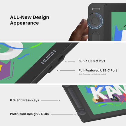 Huion Kamvas 16 (Gen 3) – 15.8" QHD Pen Display Tablet