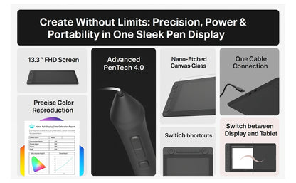 Huion Kamvas 13 (Gen 3) – 13.3” FHD Graphic Pen Display