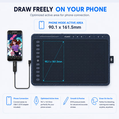 HUION HS611 (SB) ग्राफ़िक ड्राइंग टैबलेट 