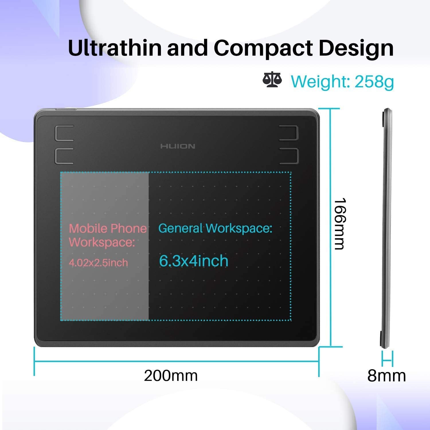 HUION HS64 Graphics Drawing Tablet Battery-Free – My Store
