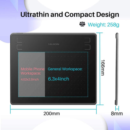 Huion HS64 Graphics Drawing Tablet
