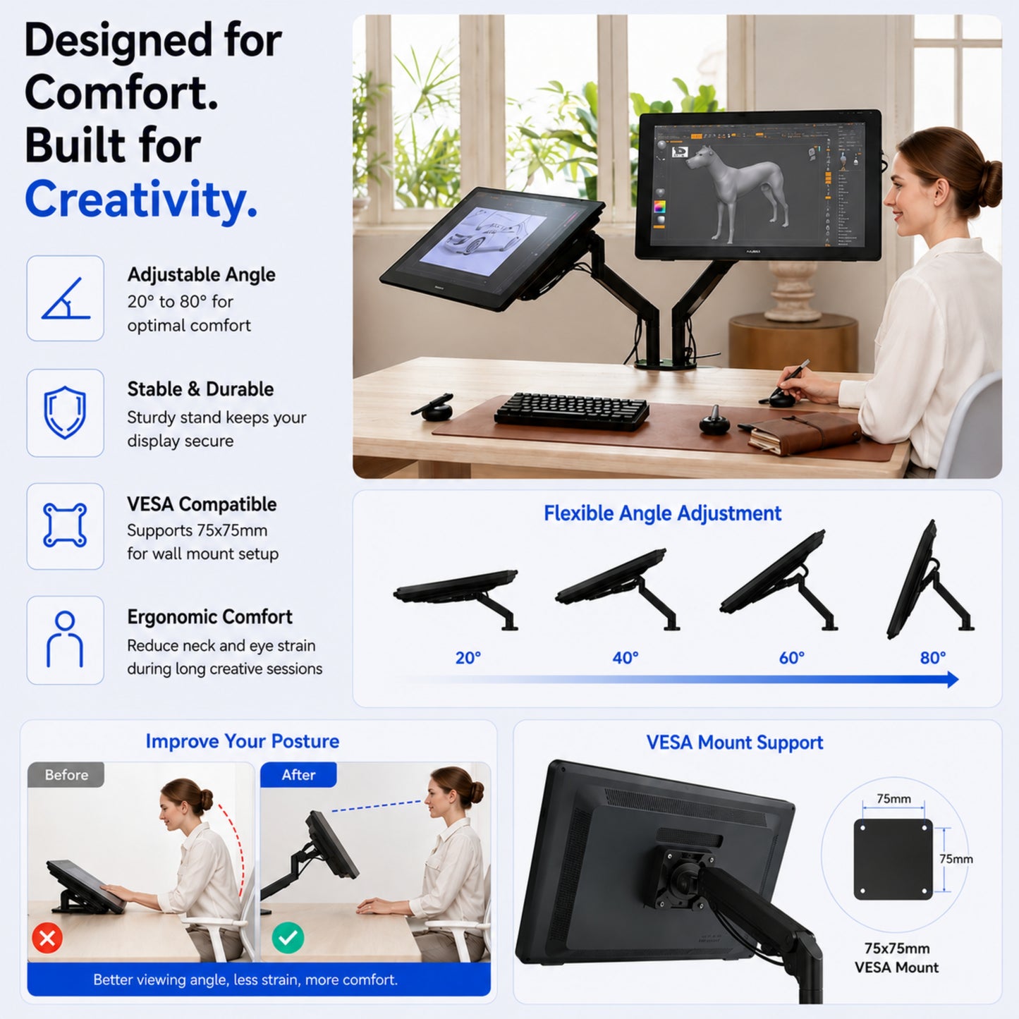 Huion Kamvas RDS-220 Pen Display (21.5") - Dark Grey
