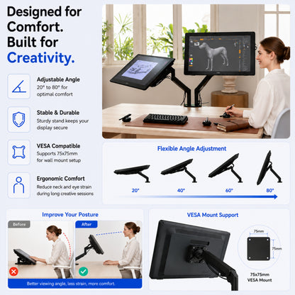Huion Kamvas RDS-220 Pen Display (21.5") - Dark Grey