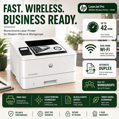 HP LaserJet Pro 4004dw Wireless Printer – 2Z615A