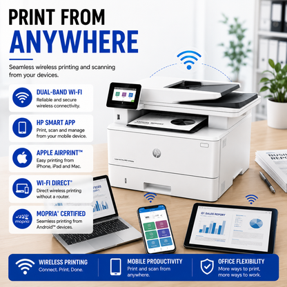 HP LaserJet Pro MFP 4104dw Printer – 2Z632A
