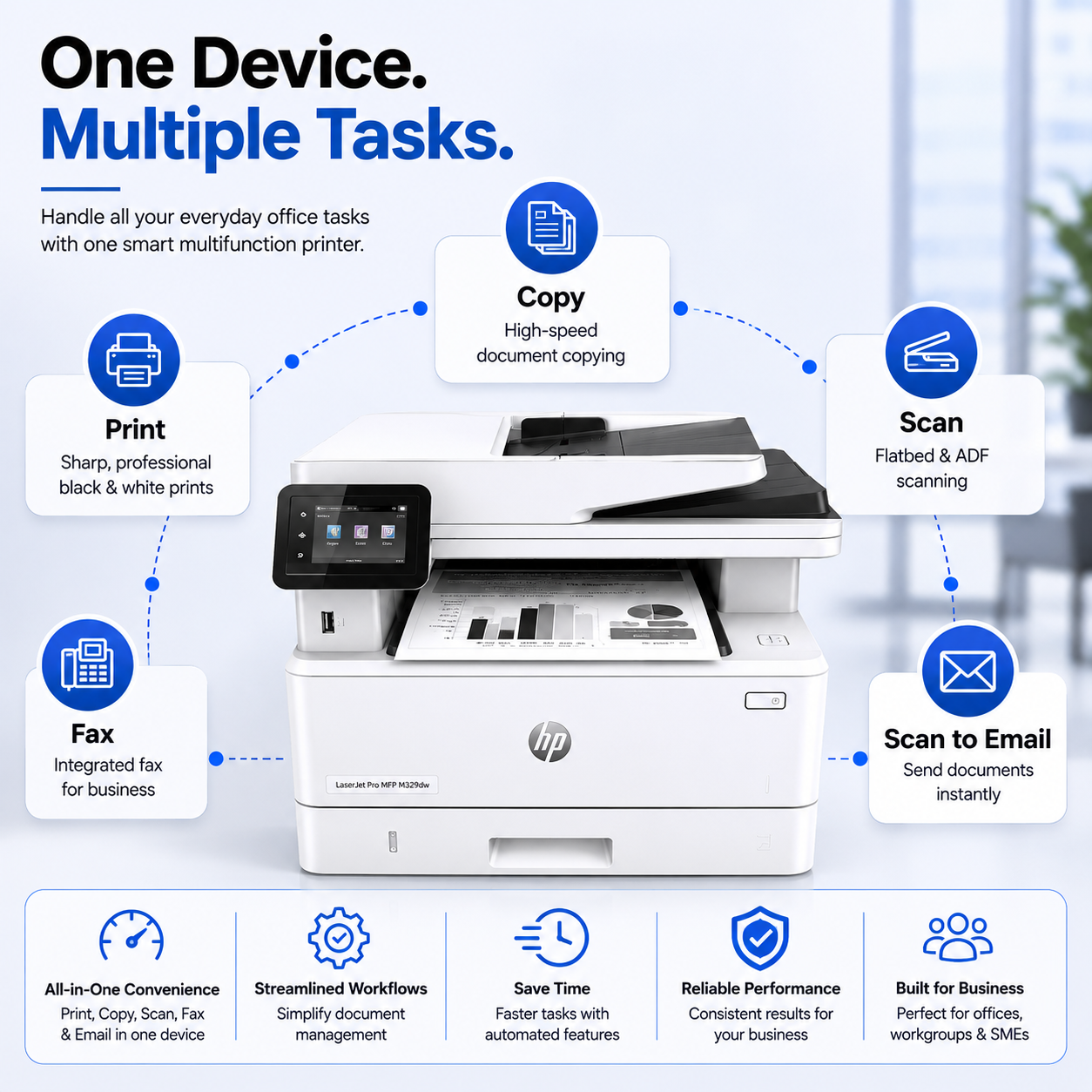 HP LaserJet Pro MFP M329dw Printer – 7MZ69A