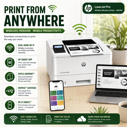 HP LaserJet Pro 4004dw Wireless Printer – 2Z615A