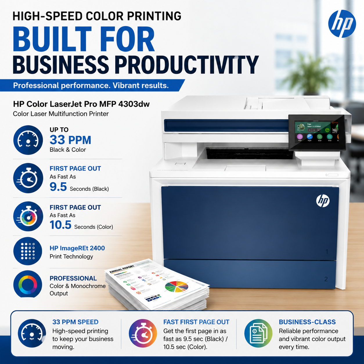 HP कलर लेजरजेट प्रो MFP 4303dw प्रिंटर (5HH65A)