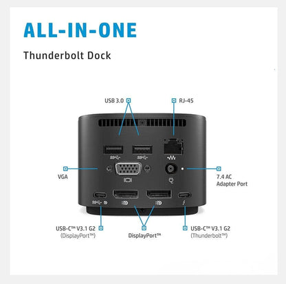 HP Thunderbolt Dock G2 with Combo Cable – 3TR87AA
