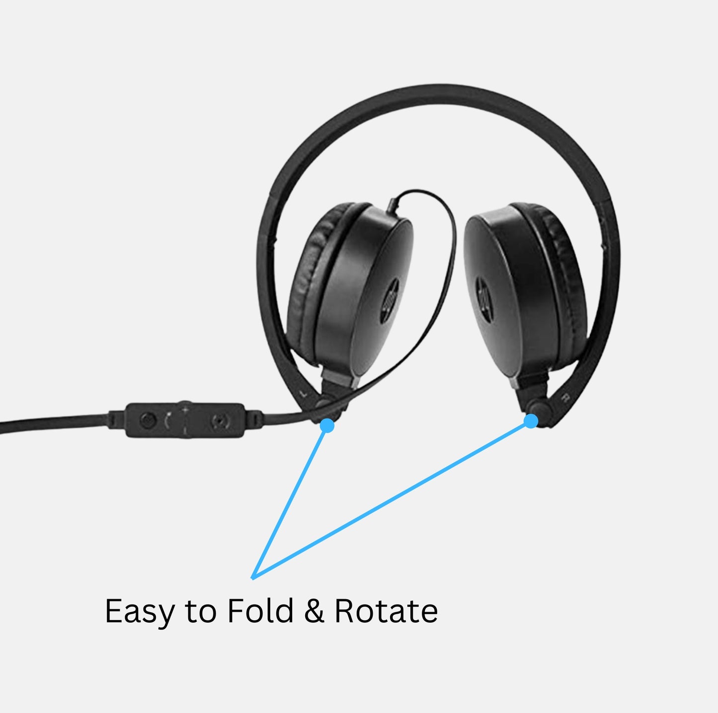 HP H2800 Black Wired Headset (J8F10AA)