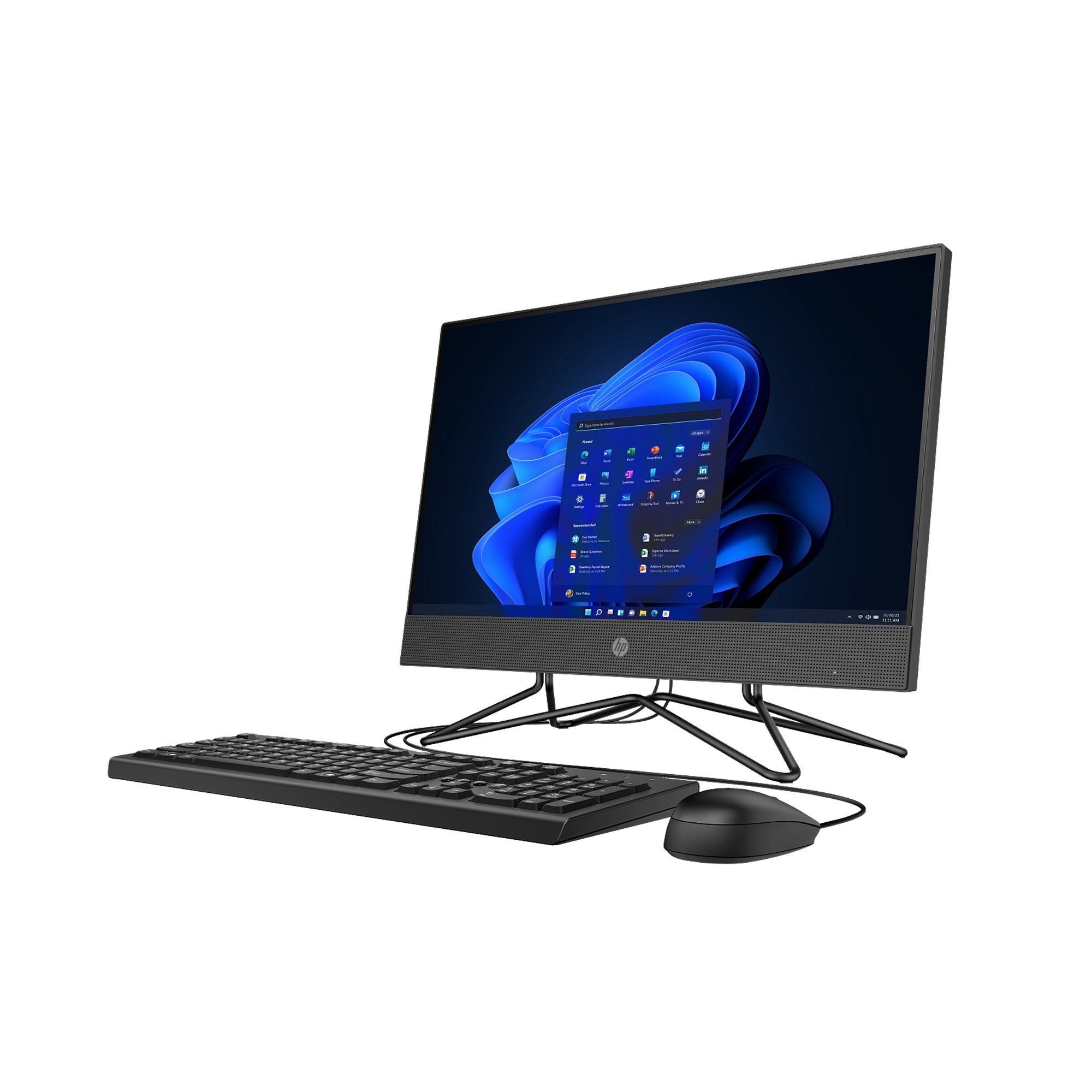 HP 200 Pro G4 All-in-One PC – 21.5-inch business desktop computer with Intel processor, slim design, built-in webcam, and full HD display