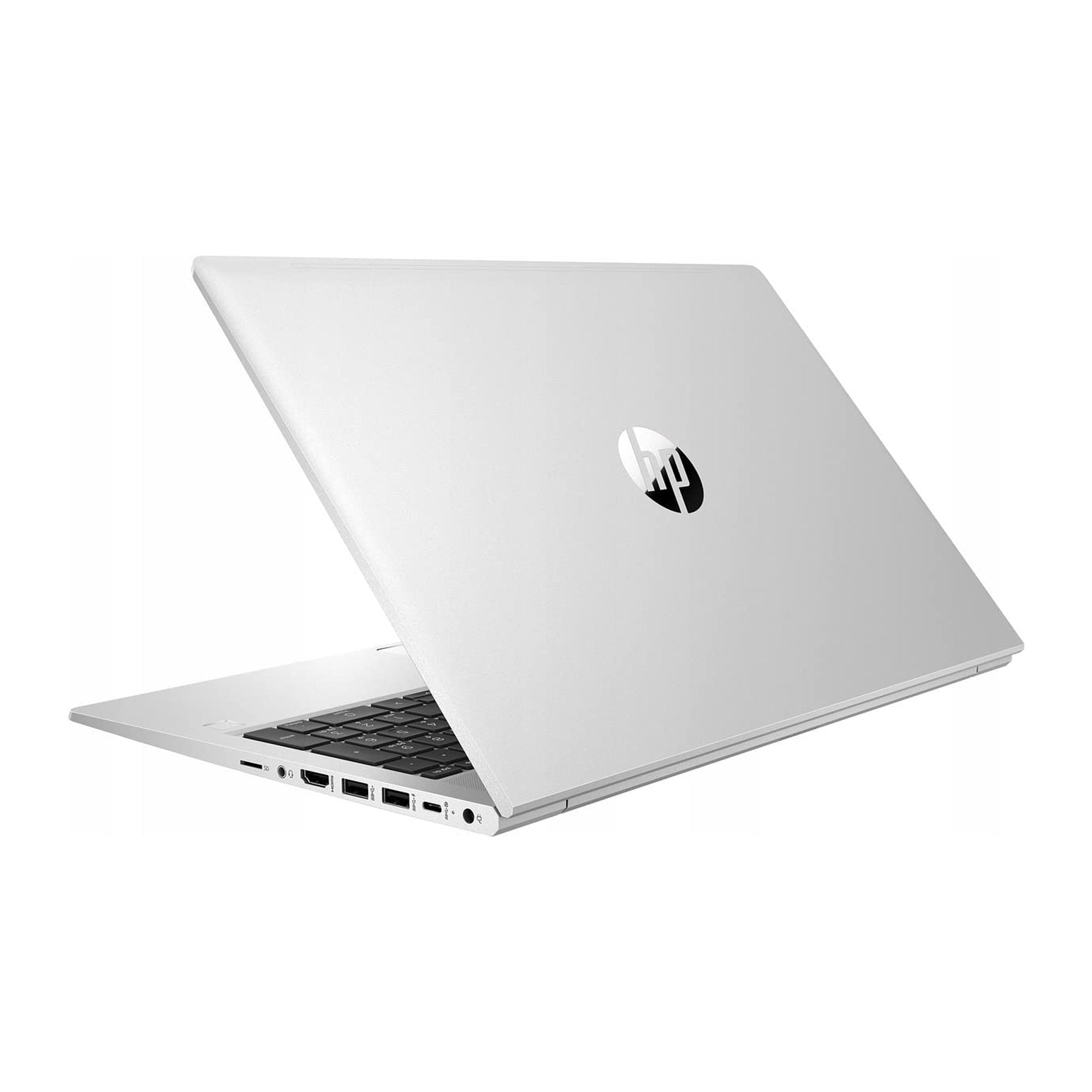 HP Silver ProBook 445 G8 Notebook PC (7K687PA) – 14-inch business laptop with AMD Ryzen processor, slim design, durable build, and enterprise-grade security features