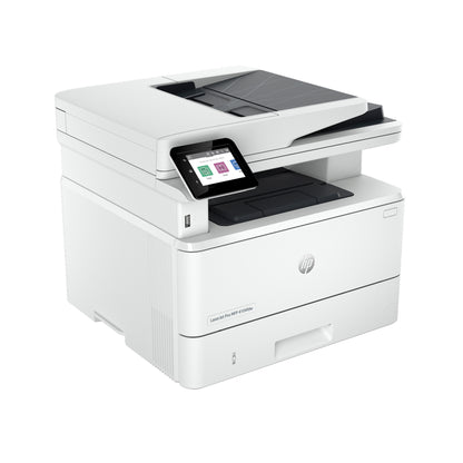 HP white printer with fast printing speeds, high-volume scanning, and easy management tools