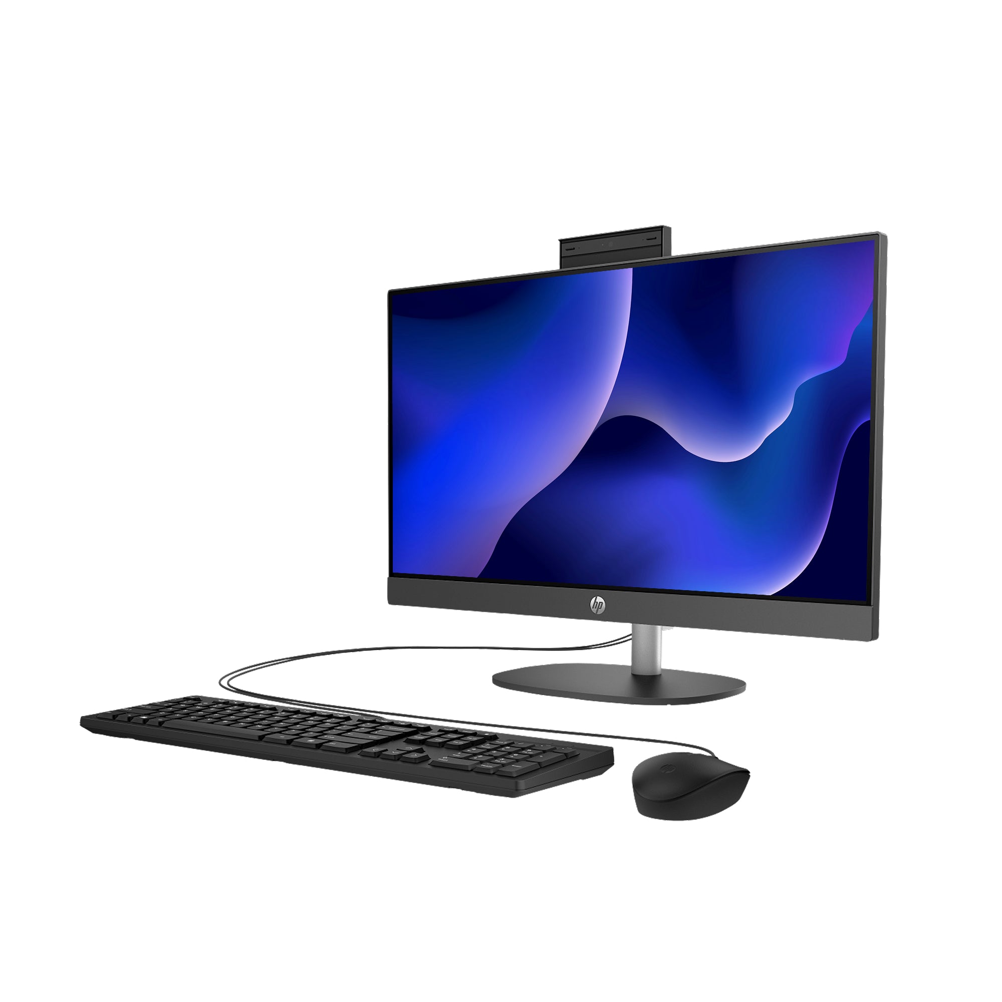 HP ProOne 245 G10 Desktop PC with  23.8-inch display, AMD Ryzen processor, Windows 11, slim design, and business-ready performance.