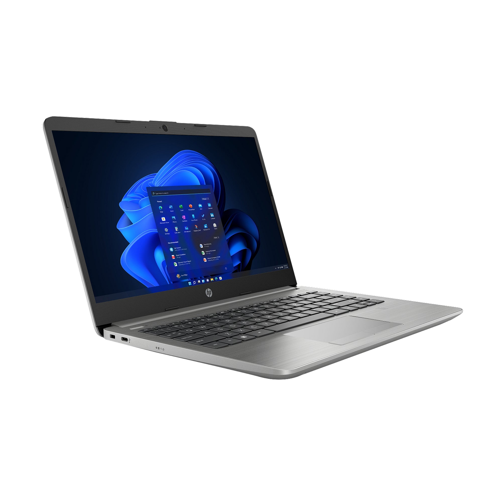HP Laptop with 14-inch display, slim lightweight design, fast memory and full-size keyboard for business and everyday use.