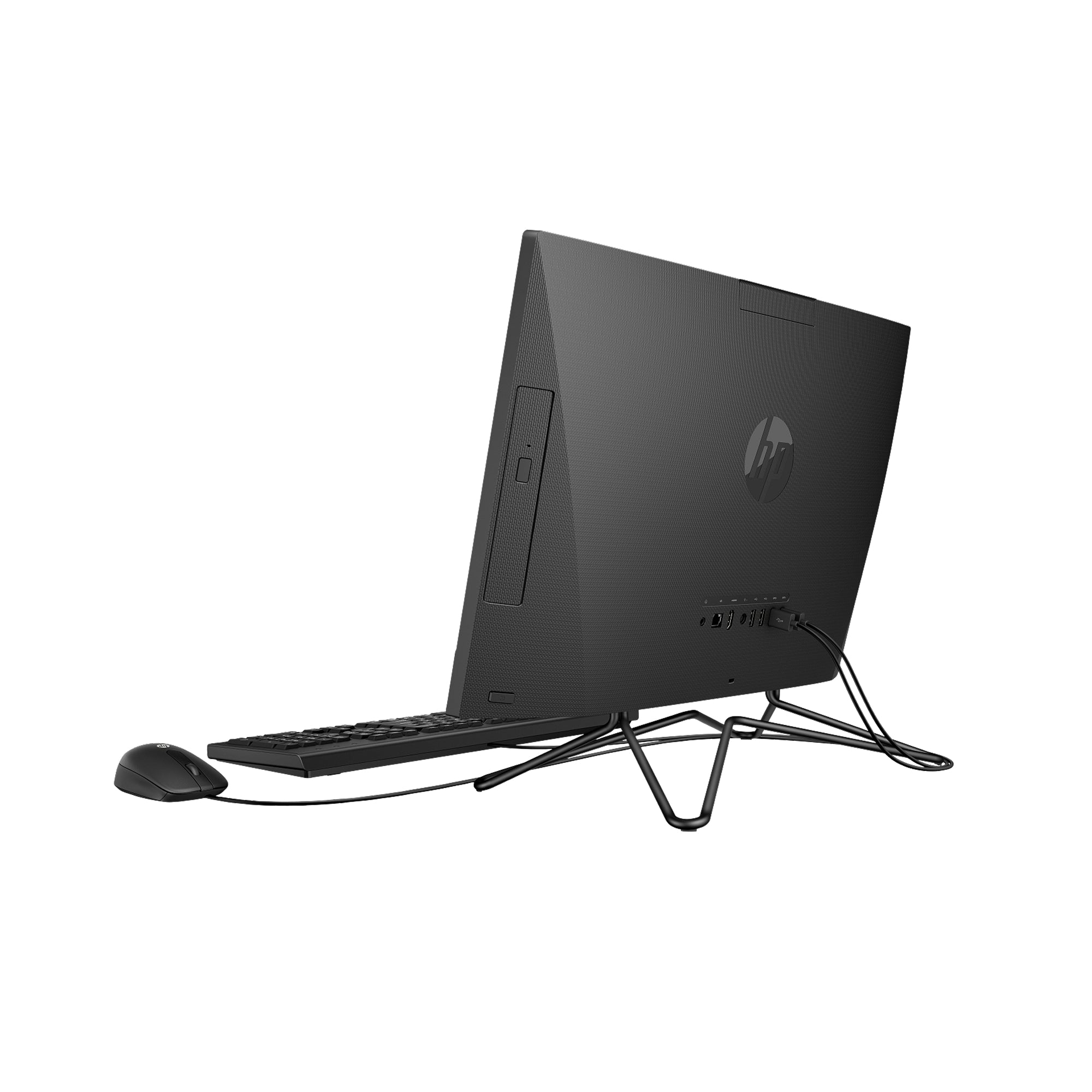 HP 200 Pro G4 All-in-One PC with 21.5-inch display, keyboard, and mouse – compact, space-saving desktop for home or office use.