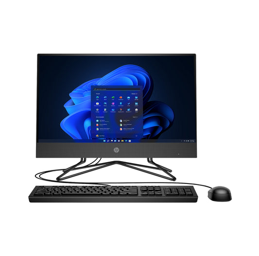 HP 200 Pro G4 All-in-One PC – 21.5-inch business desktop computer with Intel processor, slim design, built-in webcam, and full HD display