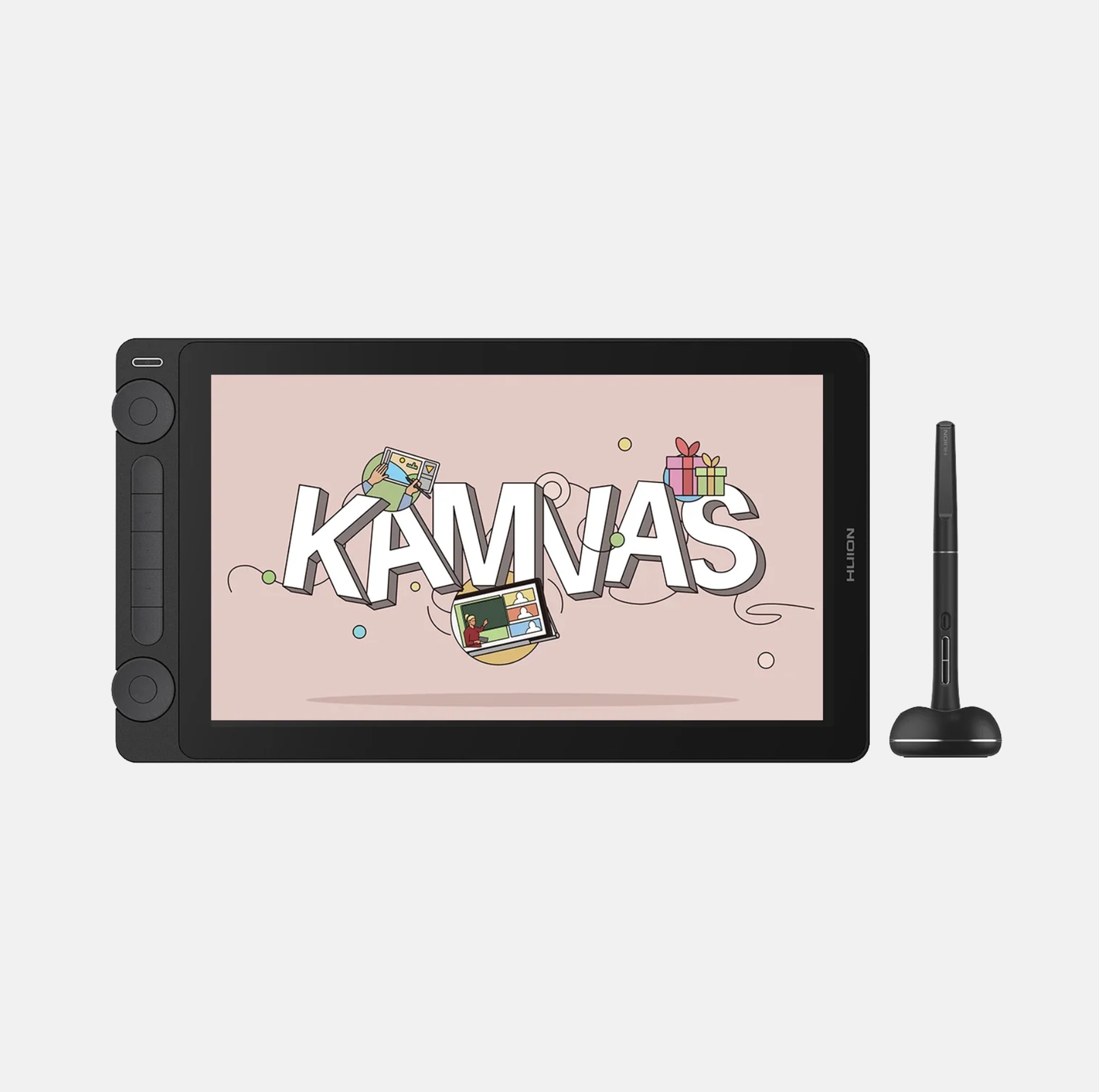 Huion black graphic pen display tablet with Full HD 13.3 inch display