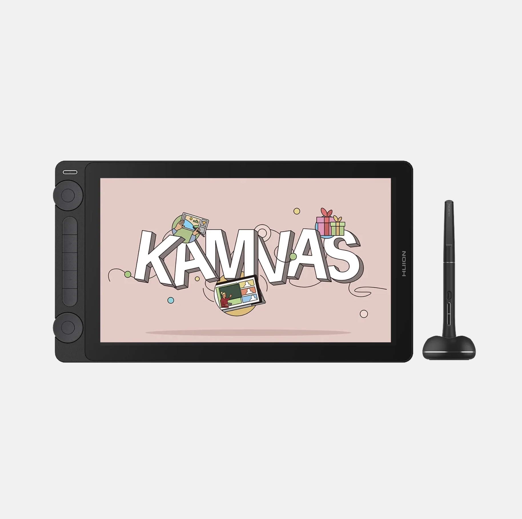 Huion black graphic pen display tablet with Full HD 13.3 inch display