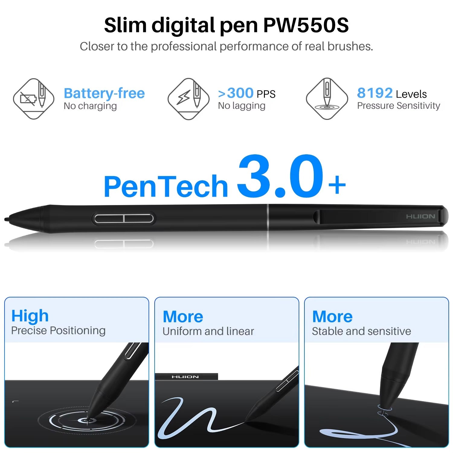 Huion Inspiroy Frego (Small) – Wireless Bluetooth Drawing Tablet for Art, Design & Teaching