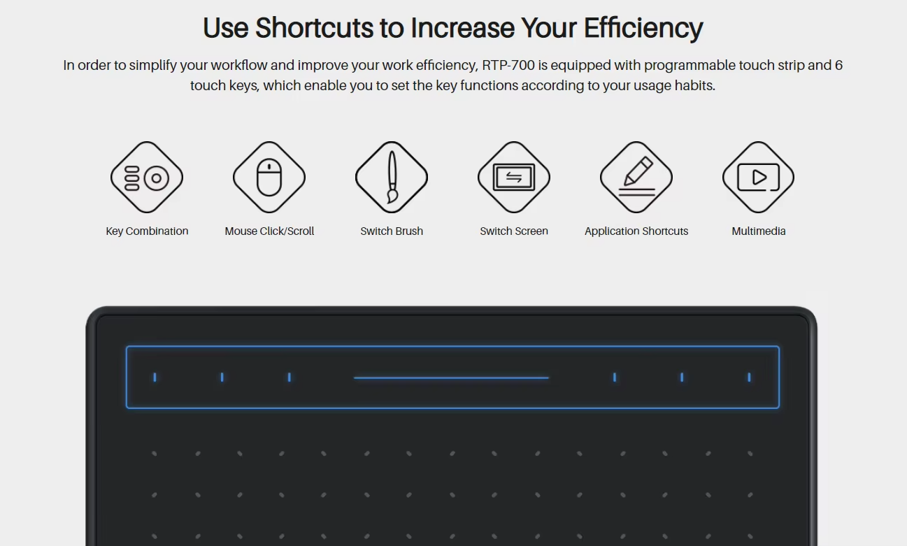 Huion Inspiroy RTP-700 Graphic Tablet